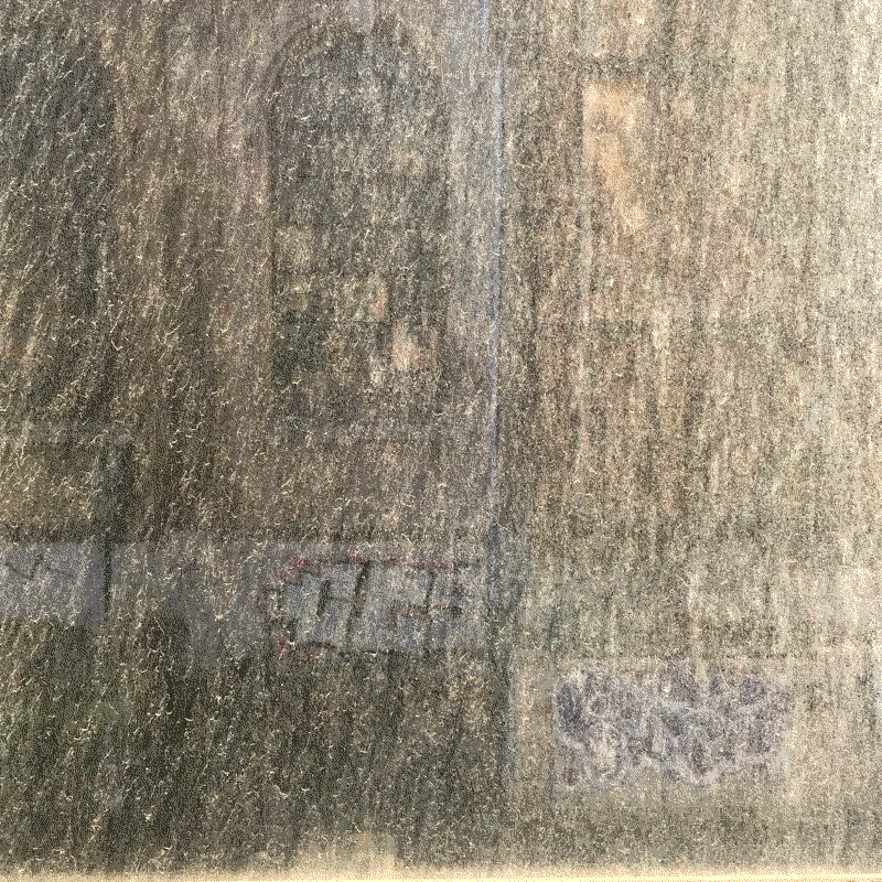 poussière sur église